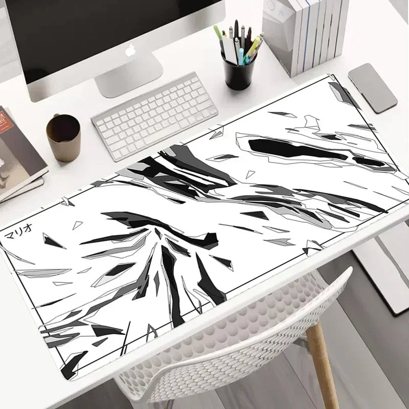Large Gaming Mouse Pad 900 x 400 mm (35.4 x 15.7 in) XL Extended Non-Slip Rubber Base Stitched Edge – Abstract Desk Mat
