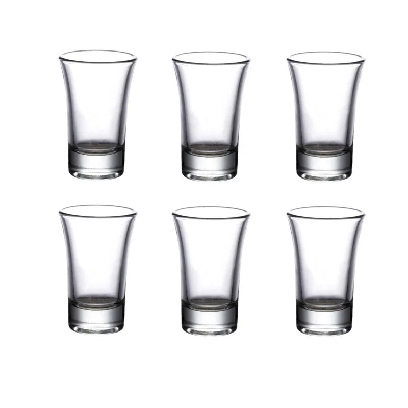 20ml Shot Glass – Thick-Bottom Clear Baijiu & Vodka Shooter Cup, Classic Party & Bar Drinkware