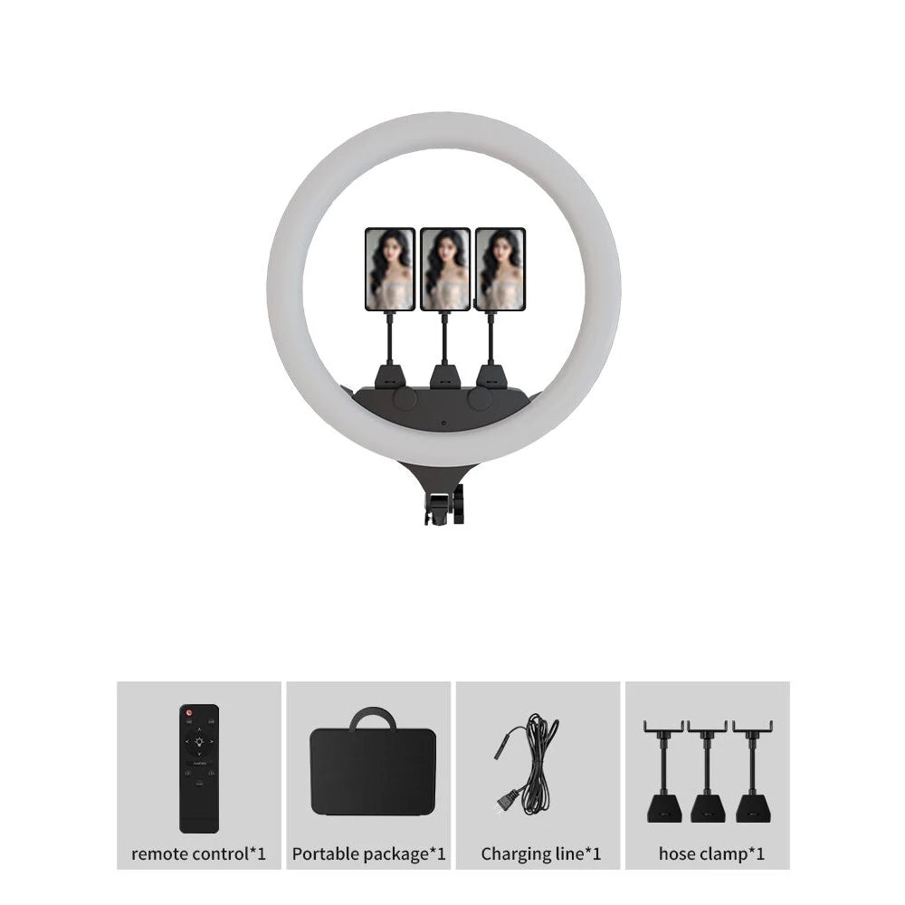 18-Inch (45 cm) 36W Bi-Color Ring Light Kit – Adjustable Stand, Phone Holder & Carry Bag for Makeup, Tattoo, Lash Extensions, Barber