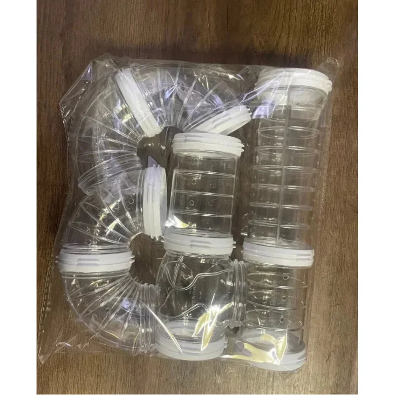 Hamster Tunnel Tube Set 5.5 cm (2.17 in) DIY Maze Cage Connector - Tubes and U Pipe for Hamsters & Chinchillas
