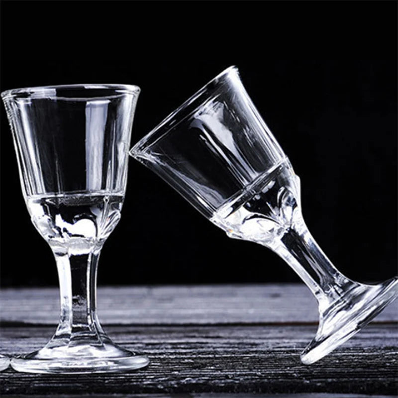 6-Pack 10ml (0.34 fl oz) Clear Shot Glasses - Mini Glass Shooter Cups for Party & Home Bar