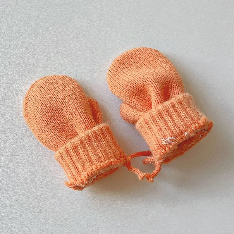 Kids Wool Winter Mittens Candy-Colored Knitted Gloves for 1-4 Years (14.5 x 9 cm / 5.7 x 3.5 in)