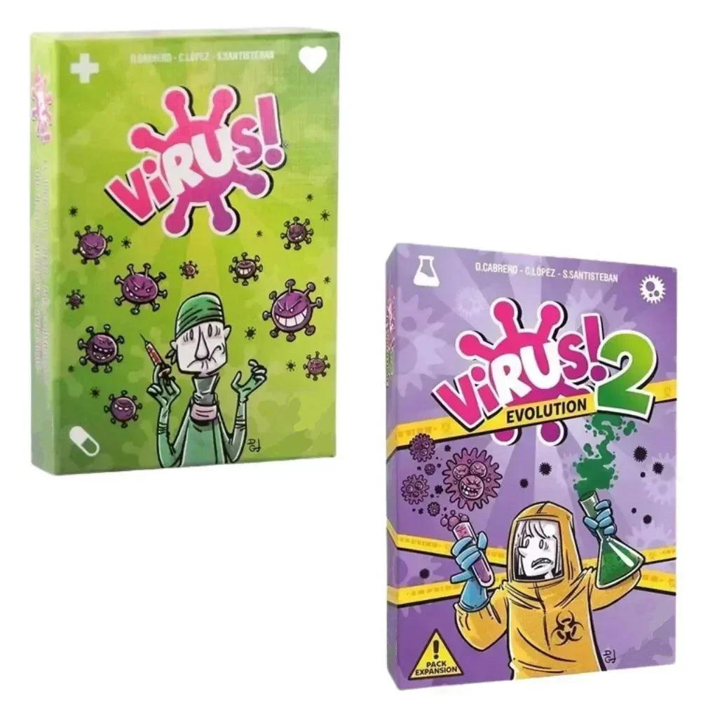 Virus Card Game – Trilingual English/Spanish/French Family Party Game, 2-6 Players, Ages 8+