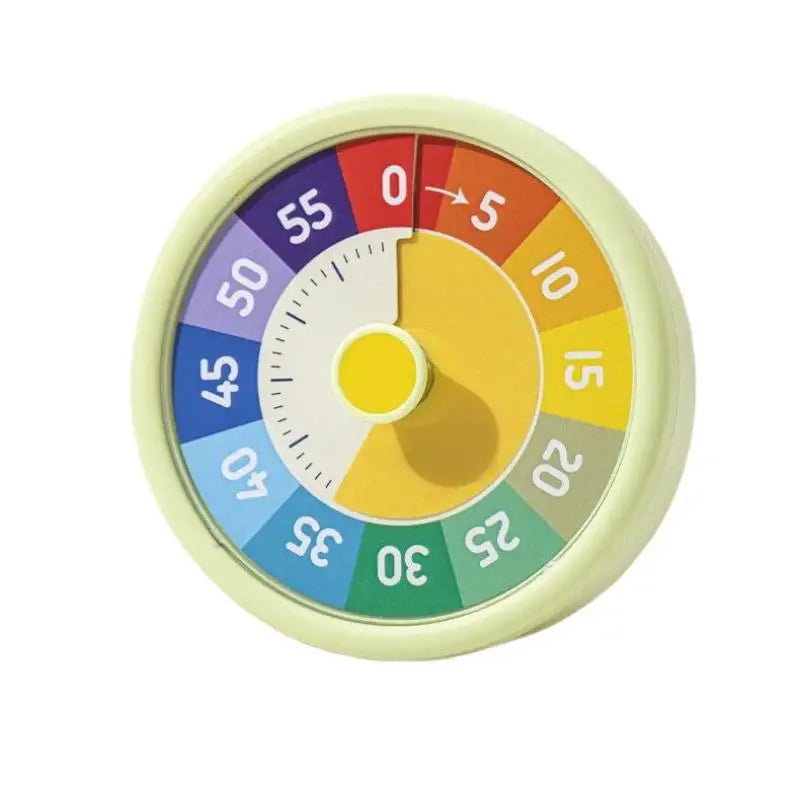 Visual 60-Minute Silent Countdown Timer, Round Kitchen Timer for Time Management & Study