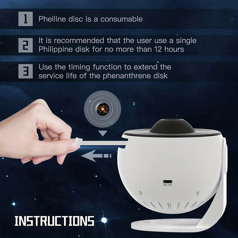 13-in-1 Galaxy Star Projector LED Night Light HD 360° Rotating Planetarium with 13 Discs & Timer for Kids and Adults