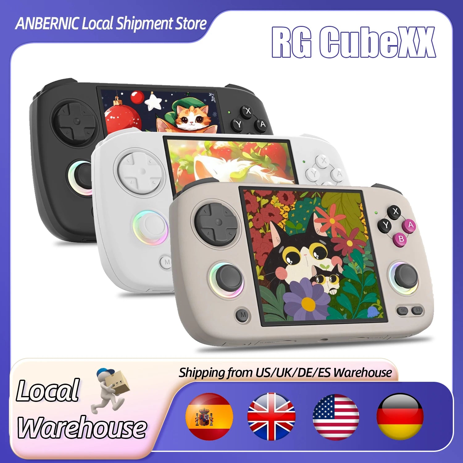 Retro Handheld Game Console 3.95-Inch IPS Screen | Linux OS | 5000+ Built-in Games | HDMI TV Out & Bluetooth | 3800mAh