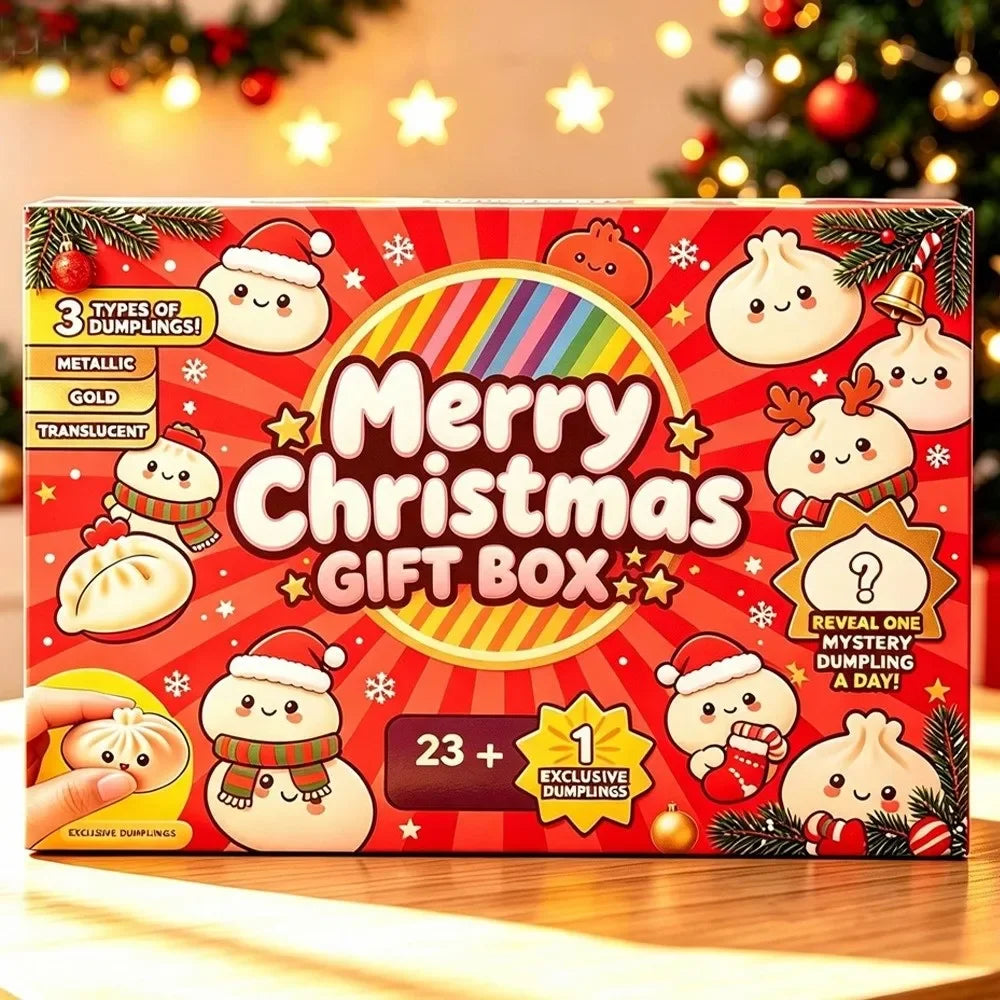 24-Day Christmas Dumpling Advent Calendar — Soft Fidget Sensory Toy for Stress Relief & Holiday Countdown