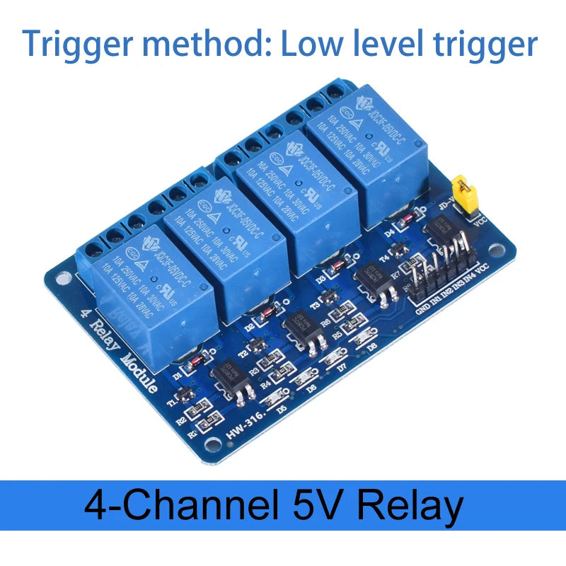 1/2/4/6/8-Channel DC Relay Module Board Shield with Optocoupler — 5V/12V/24V High & Low Level Trigger for Arduino Raspberry Pi