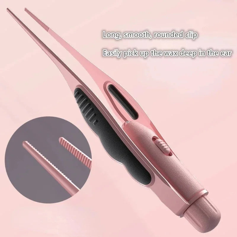 LED Earwax Tweezers – Stainless Steel Ear Cleaner Earpick with Light for Babies, Kids & Adults