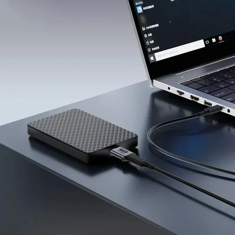 USB 3.0 Micro-B Male to USB-C Female Adapter — Type-C HDD Cable Converter, 10 Gbps High-Speed