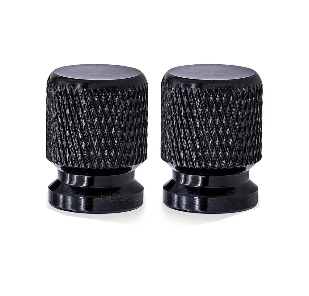 Aluminum Tire Valve Stem Caps 16 x 12mm (0.63 x 0.47 in) Universal 8mm Thread - Metal Valve Caps for Car Bike SUV Truck