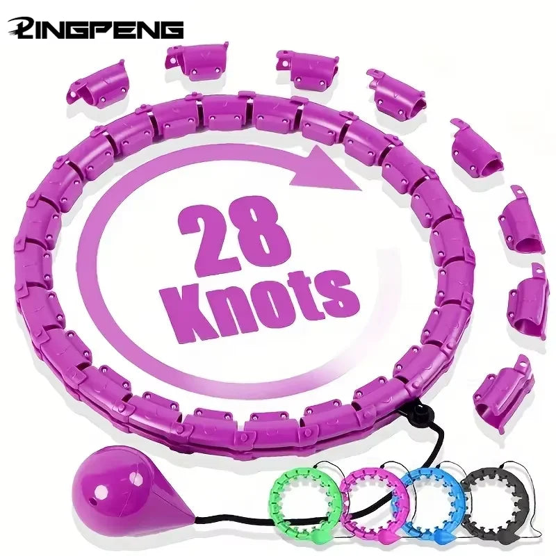 Adjustable Detachable Fitness Hoop – 2-in-1 Waist Training & Pilates Hula Hoop