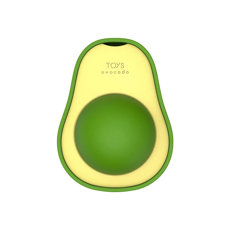 Rotating Stick-On Catnip Ball Toy – Avocado Licking & Teeth-Cleaning Cat Toy, 6 x 4.6 cm (2.36 x 1.81 in)