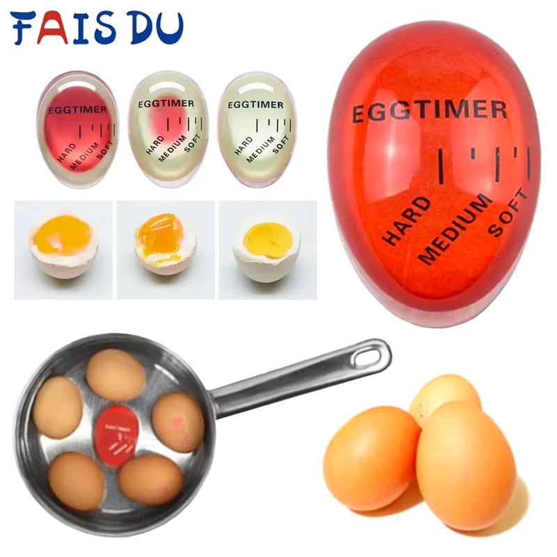 Color-Changing Egg Timer for Soft & Hard Boiled Eggs, Resin Eco-Friendly Kitchen Gadget