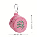Plush Polyester Travel Bag Charm Keychain — Soft Luggage & Backpack Accessory