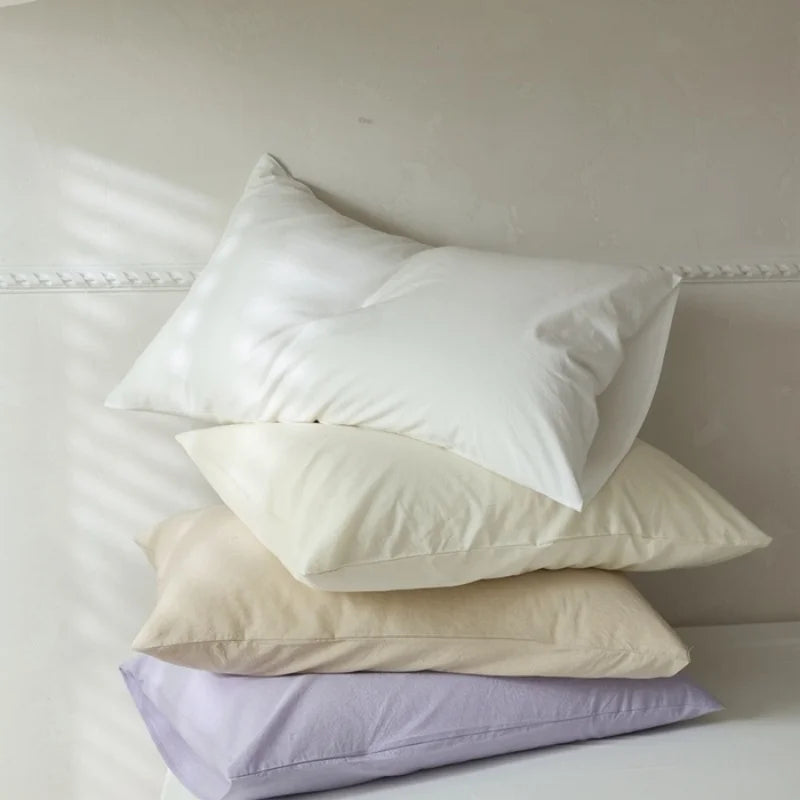 Washed Cotton Striped Pillowcase - 100% Cotton Envelope Pillow Cover, Breathable, 48 x 74 cm (19 x 29 in) - Single