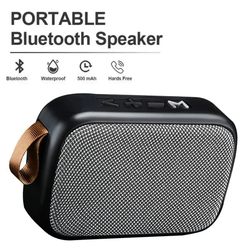 Portable Fabric Bluetooth Speaker Waterproof Rechargeable TF Card FM Radio 3W 4.65 x 3.07 x 1.54 in (118 x 78 x 39 mm)