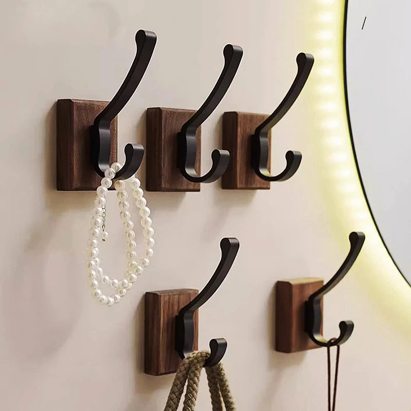 Aluminum Adhesive Robe Hook - Wall-Mounted Viscose Hook for Towels, Coats and Bags (1-3 Hooks)