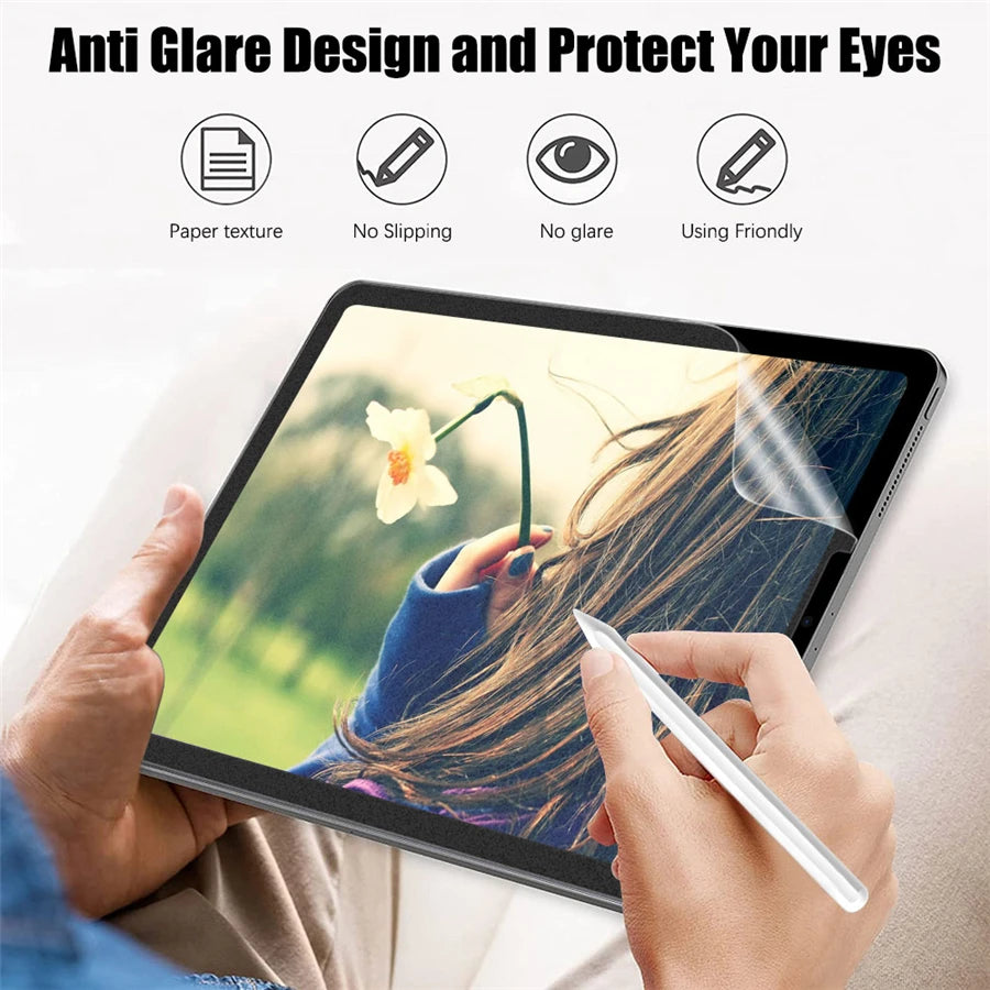 3-Pack Paper-Like Matte PET Screen Protector for iPad Air & Pro — 10.5–12.9 in (26.7–32.8 cm), Anti-Glare Pen-Friendly