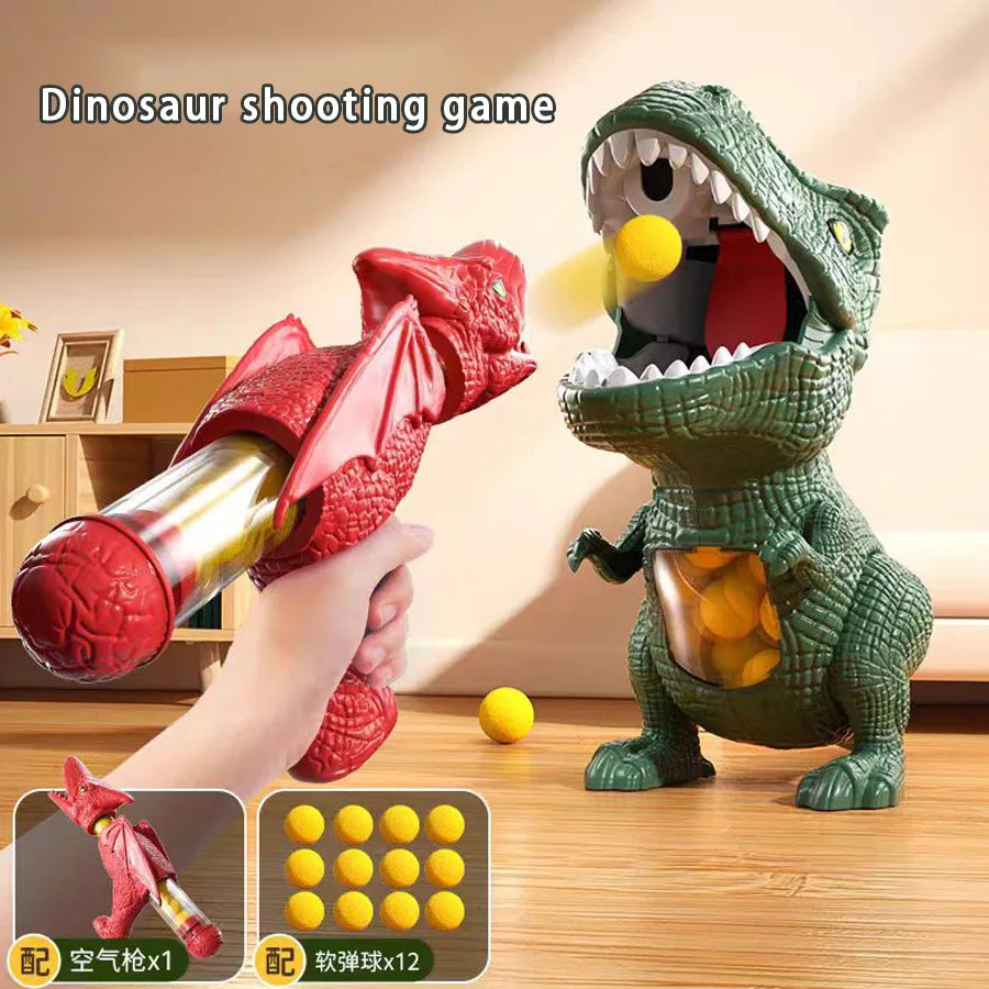 Tyrannosaurus Rex Dinosaur Soft Bullet Blaster - Interactive Parent-Child Puzzle Toy for Kids Ages 3-6