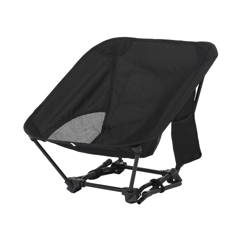 Square Frame Beach & Fishing Stool - Four-Corner Folding Moon Chair, Lightweight Iron Tube Camping Seat