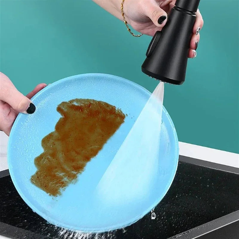 3-in-1 Kitchen Faucet Spray Head ABS Replaceable Sink Sprayer – 360° Rotating High-Pressure Nozzle