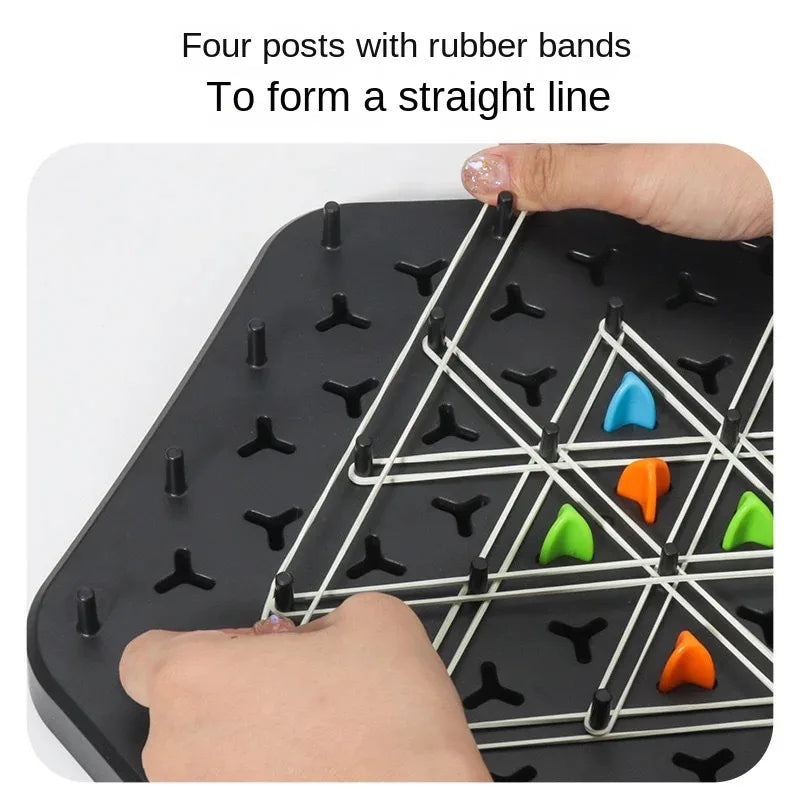 Triangle Chain Duel Strategy Board Game Family Logic Game for Kids and Adults