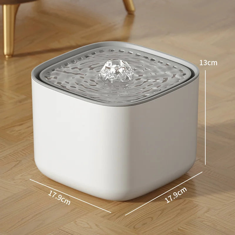 3L (0.79 gal) Cat Water Fountain — USB Electric Silent Auto-Recirculating Pet Water Dispenser with Filter