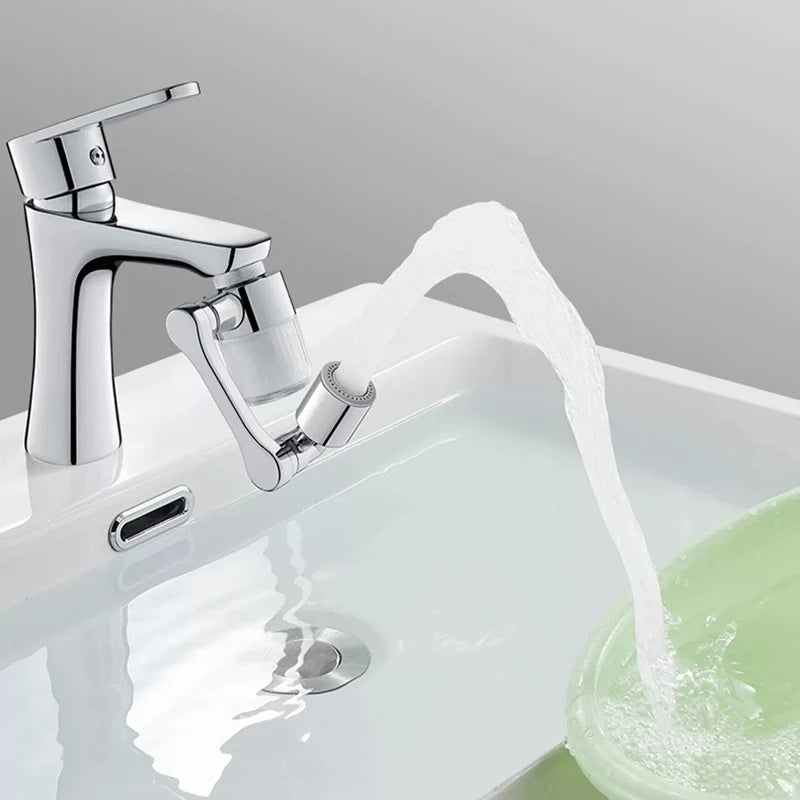 1080° Rotating Faucet Extender with Filter Aerator for Kitchen and Bathroom Splash-Proof Spout