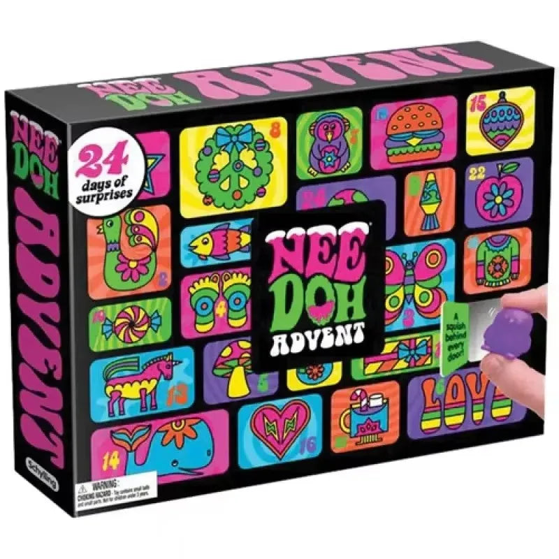 24-Day 3D PVC Sensory Squeeze Advent Calendar for Adults - Stress Relief Christmas Countdown