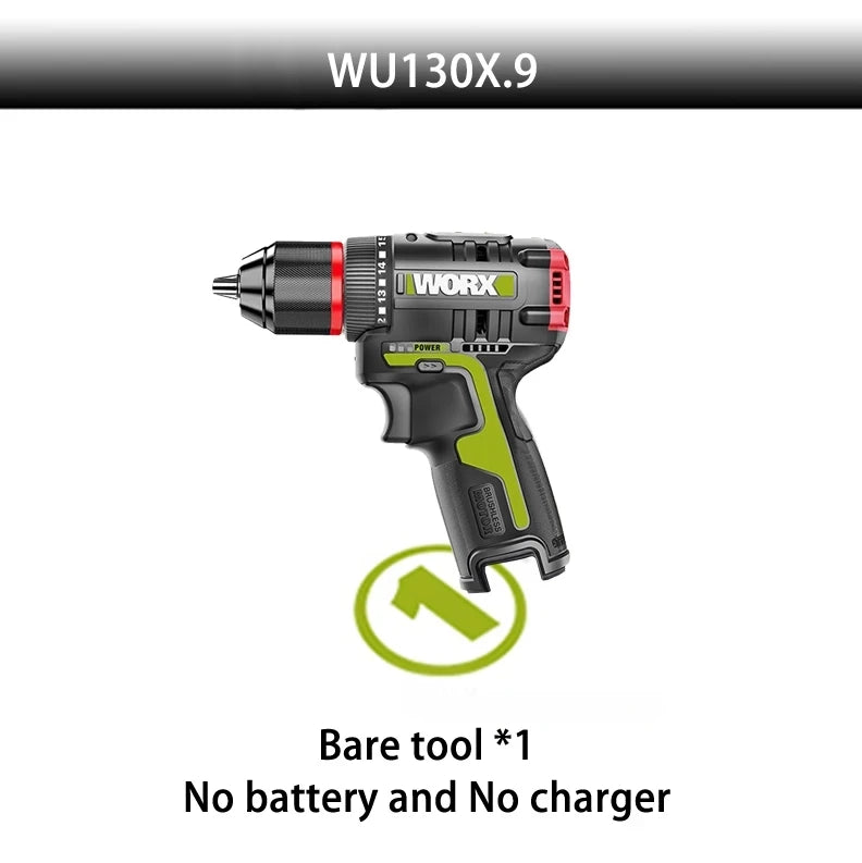 Cordless 12V Brushless Electric Screwdriver Drill 40 N·m 10mm (3/8in) Chuck 2.0Ah Lithium Battery for Home DIY & Metalworking