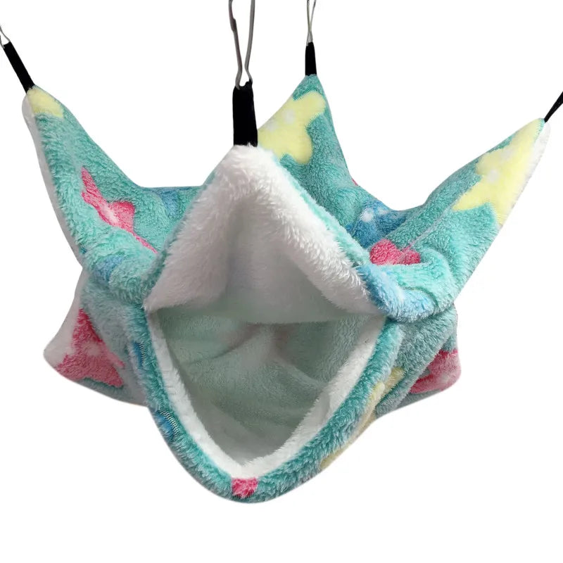 Fleece Hammock Hideout for Small Pets - Hamster, Guinea Pig, Sugar Glider, Rat | 20x20 cm (7.9x7.9 in) & 34x34 cm (13.4x13.4 in)