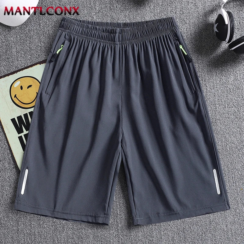 Men's Quick-Dry Summer Running Shorts with Zipper Pockets - Gym & Jogging Sport Shorts (Black, Dark Gray, Dark Blue)