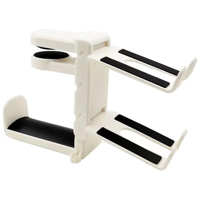 2-in-1 Gaming Headset & Controller Stand - Adjustable Desk Edge Hook Headphone Hanger with Rotating Support
