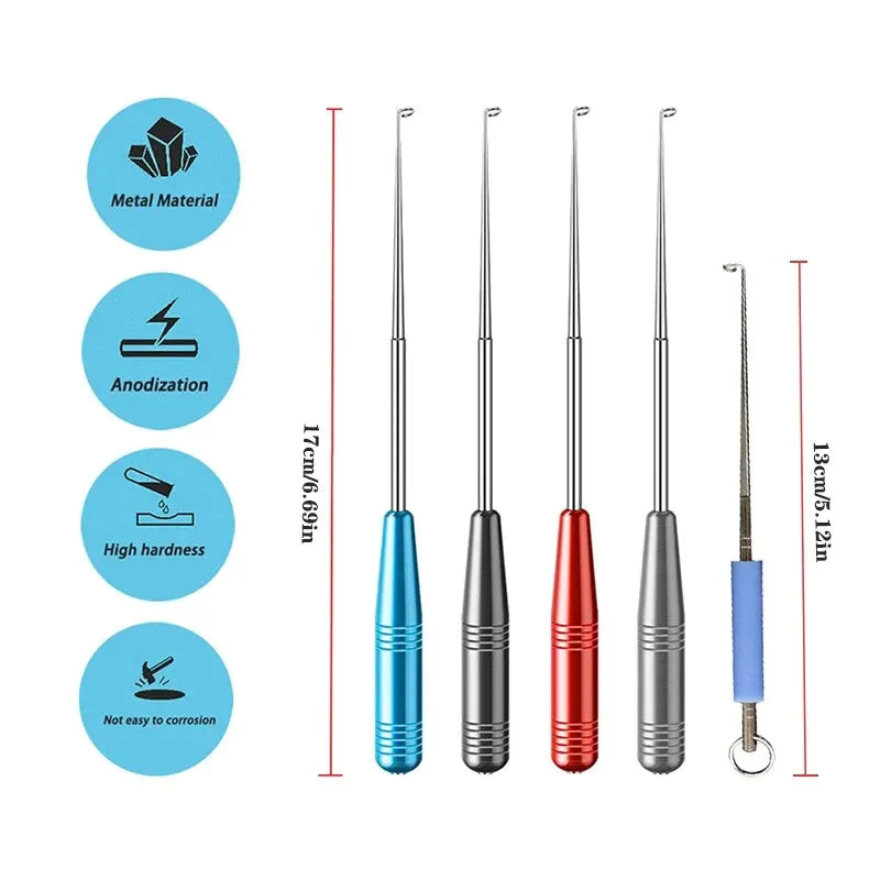 Deep-Throat Hook Unhooker — Stainless Steel Quick-Release Carp Fishing Tool