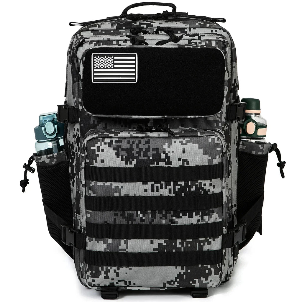 45L Tactical Backpack - 900D Waterproof MOLLE Rucksack for Hiking, Camping, Travel & School