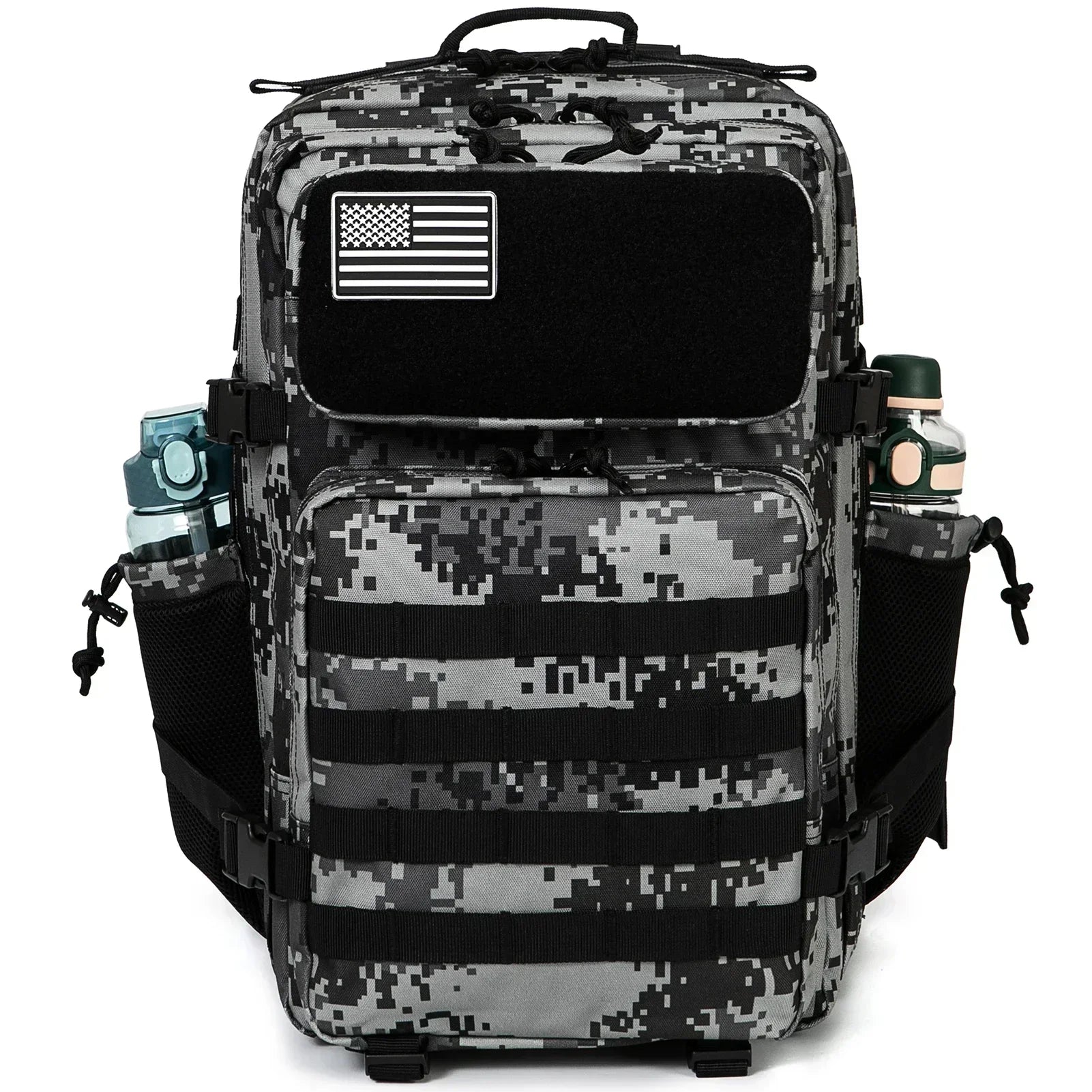 45L Tactical Backpack - 900D Waterproof MOLLE Rucksack for Hiking, Camping, Travel & School