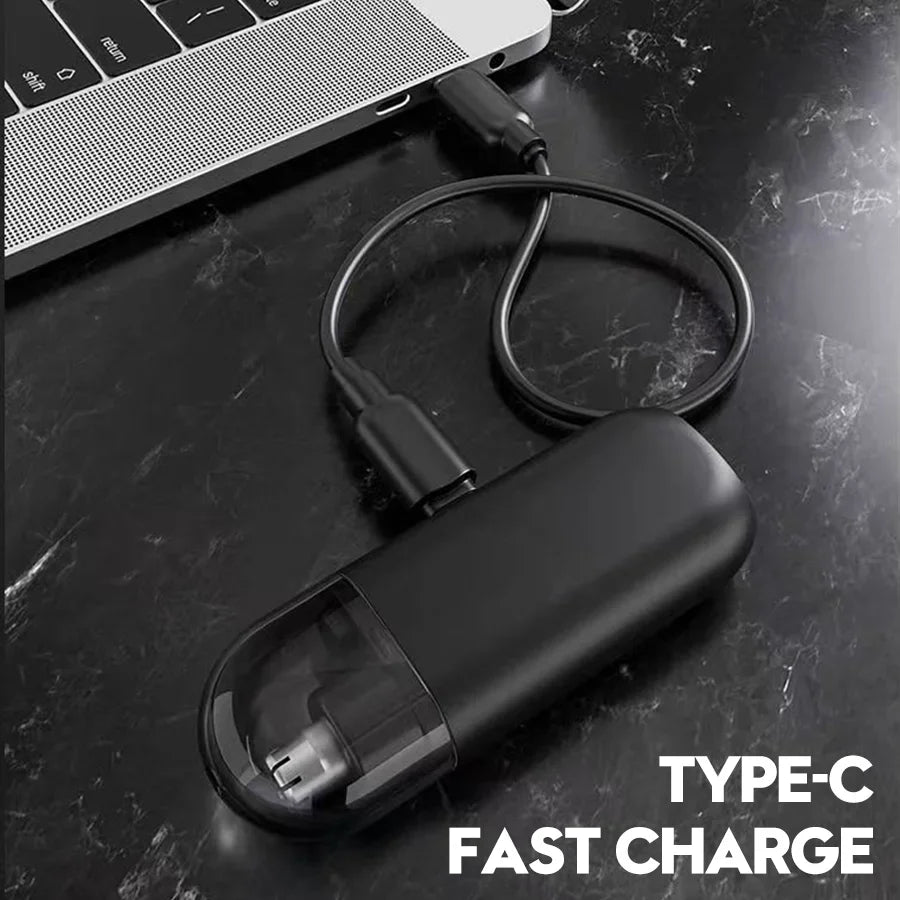 Rechargeable USB Nose & Ear Hair Trimmer for Men - Portable Electric Eyebrow & Facial Trimmer with USB Cable & Brush