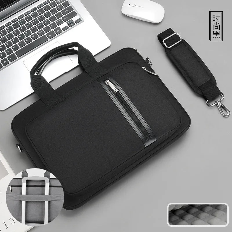 Laptop Sleeve Messenger Bag – Polyester Protective Case, Fits 13.3"/14"/15.6"/17.3" Laptops (33–45 cm)