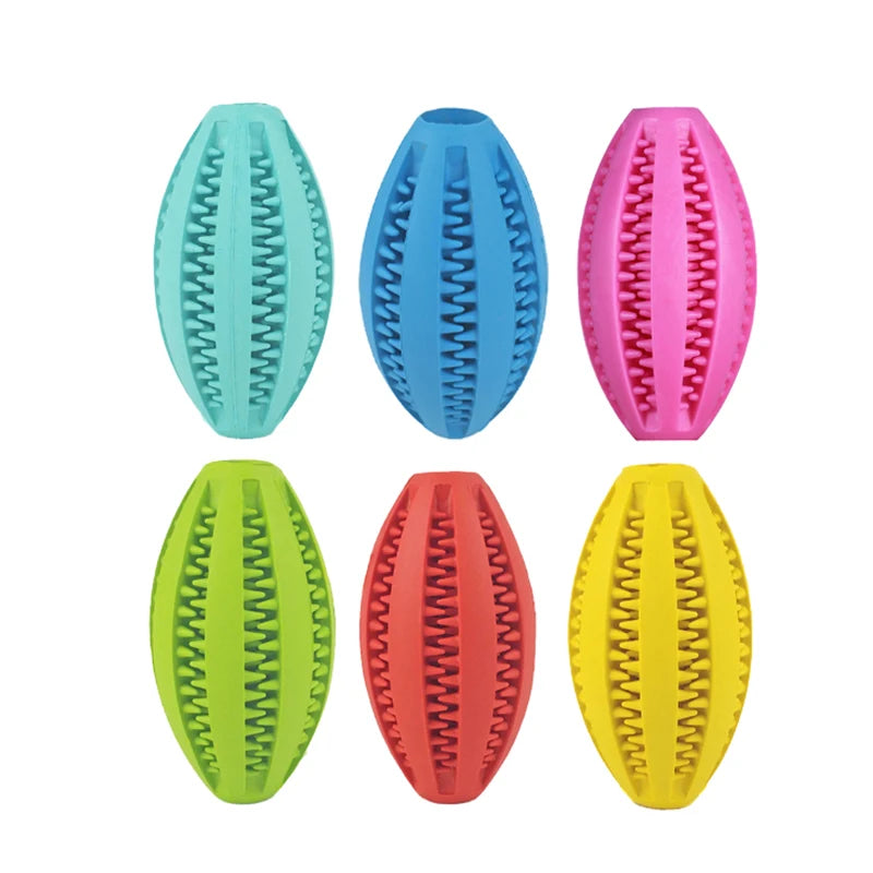 Natural Rubber Dog Chew Toy — Durable Treat-Dispensing Teeth-Cleaning Interactive Ball (9cm/3.5in & 11cm/4.3in)