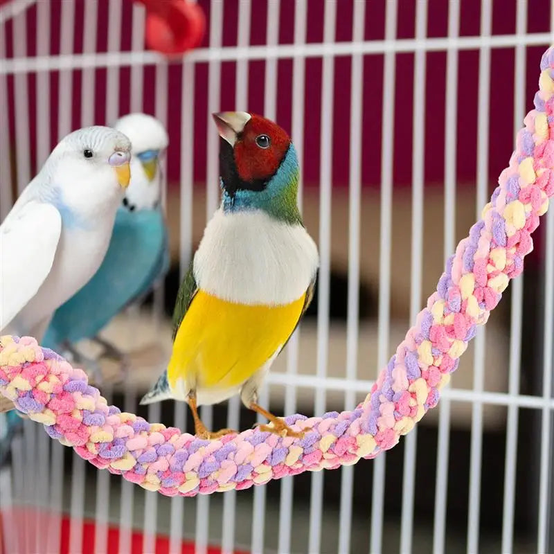Small Pet Cotton Rope Climbing Toy for Rats, Hamsters, Guinea Pigs & Sugar Gliders — 60cm (23.6in) Durable Hanging Chew Toy