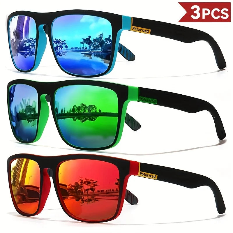 Vintage Square Polarized Sunglasses - Driving & Fishing UV400 Mirror Lenses