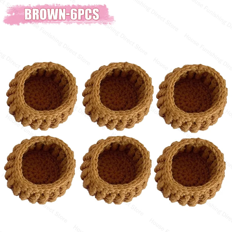 Handmade Crochet Rose Coaster, Heat-Resistant Table Mat for Valentine's Day, Romantic Wedding Gift