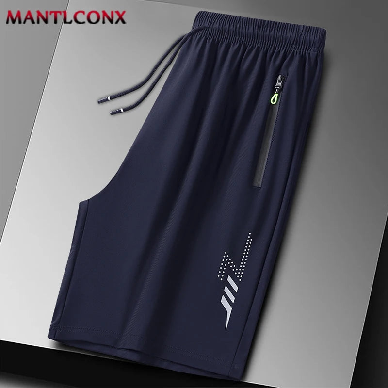 Men's Quick-Dry Summer Running Shorts with Zipper Pockets - Gym & Jogging Sport Shorts (Black, Dark Gray, Dark Blue)