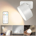 Rechargeable LED Magnetic Picture Light Dimmable 360° Rotating Touch Remote Wall Cabinet Night Lamp