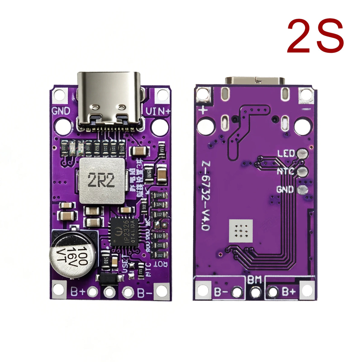 Type-C USB 2S/3S 15W Li-ion BMS Charging Module 8.4V/12.6V Balanced Fast Charge Boost Board for DIY Charger PCB