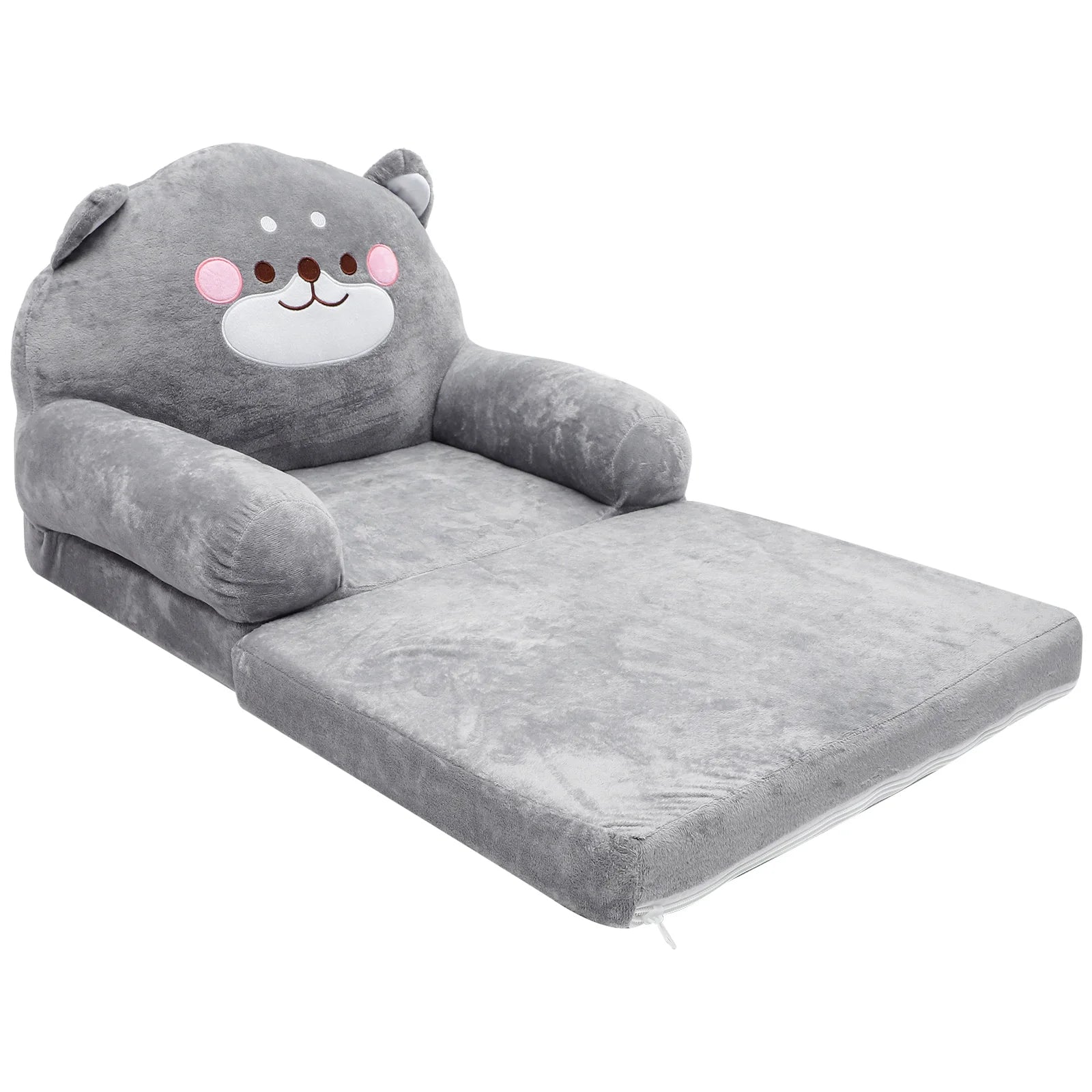 Elephant Plush Folding Baby Sofa Chair for Toddlers - Kids Nursery & Playroom Seat