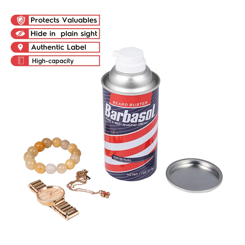 Shaving Cream-Style Diversion Safe Pouch – Food-Grade Smell-Proof Hidden Stash for Travel