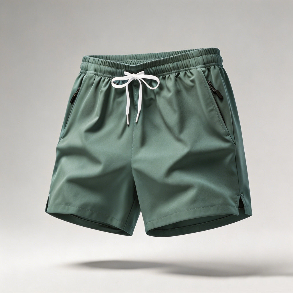 Men's Quick-Dry Running Shorts with Drawstring and Zip Pockets (S-4XL)