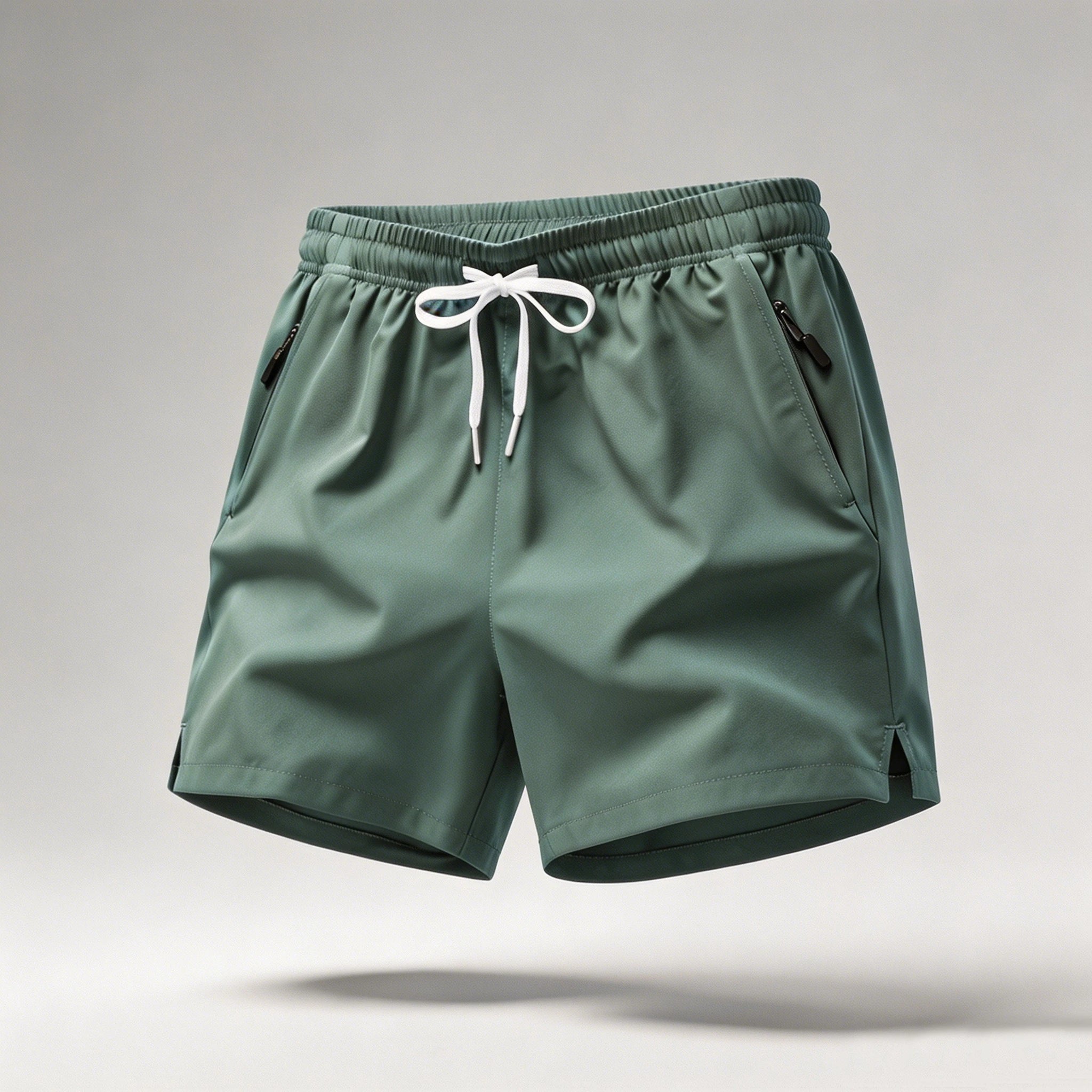 Men's Quick-Dry Running Shorts with Drawstring and Zip Pockets (S-4XL)